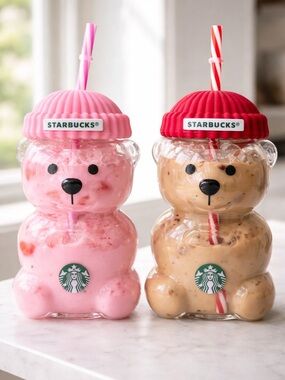 Limited Edition Pink & Red Bearista Cups